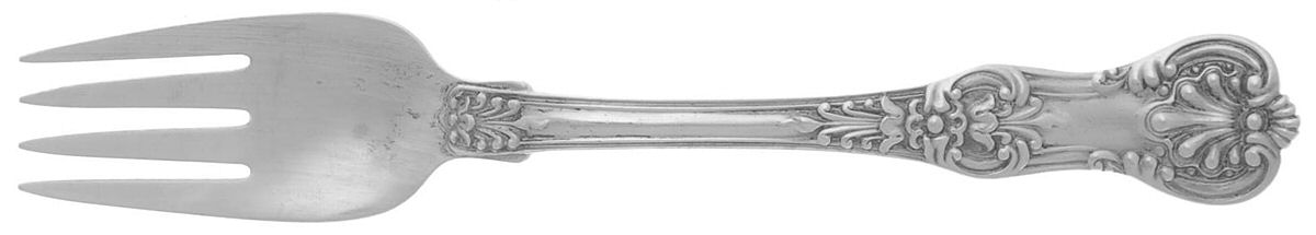 English King (Sterling, 1885, No Monograms) Individual Solid Fish Fork by Tiffany & CO SILVER-1