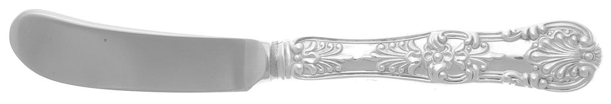 English King (Sterling, 1885, No Monograms) Butter Spreader Hollow Hdl-Paddle/Stainless Blade by Tiffany & CO SILVER-1