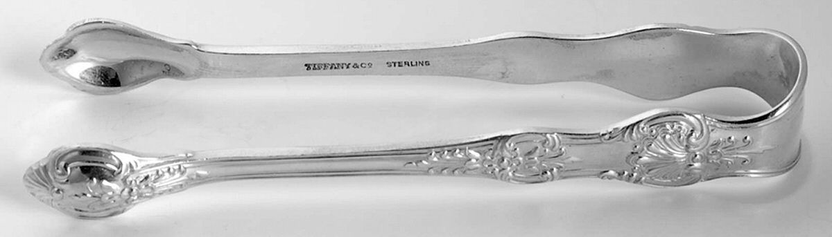 English King (Sterling, 1885, No Monograms) Small Sugar Tongs by Tiffany & CO SILVER-1
