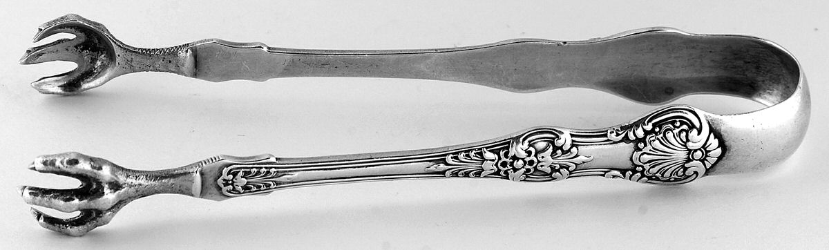 English King (Sterling, 1885, No Monograms) Small Sugar Tongs W/Claw Tips by Tiffany & CO SILVER-1