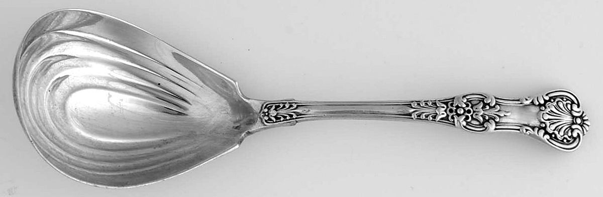 English King (Sterling, 1885, No Monograms) Tea Caddy Spoon by Tiffany & CO SILVER-1