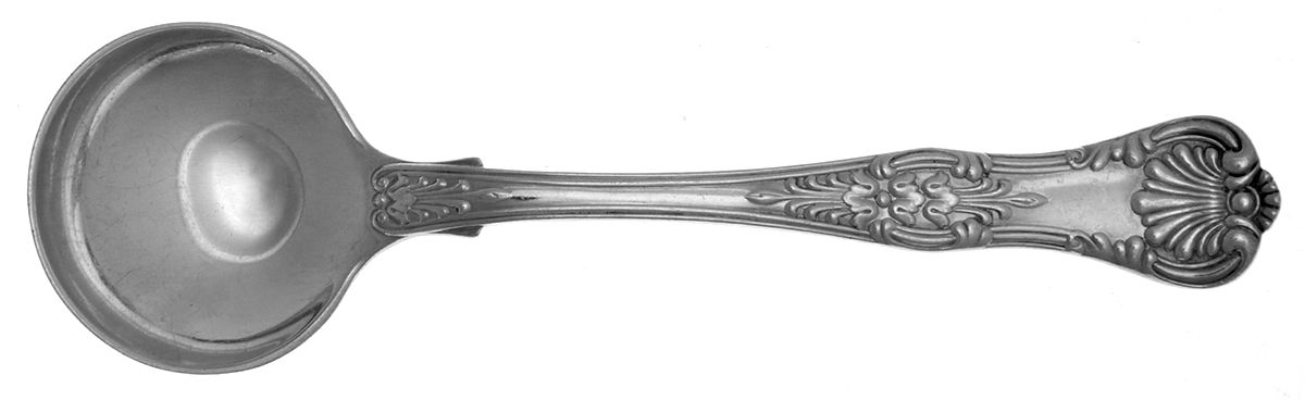 English King (Silverplate, 1870) Round Bowl Soup Spoon (Bouillon) by Tiffany & CO SILVER-1