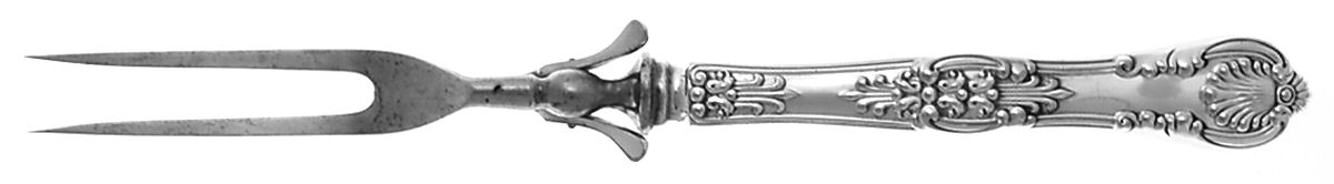 English King (Silverplate, 1870) Large Stainless-Prong Roast Carving Fork by Tiffany & CO SILVER-1