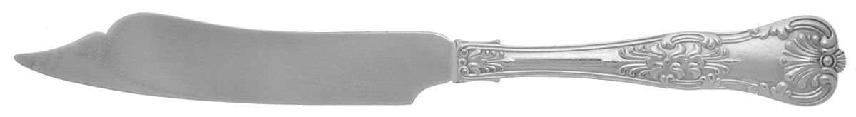 English King (Silverplate, 1870, Monograms)   Individual Solid Fish Knife by Tiffany & CO SILVER-1