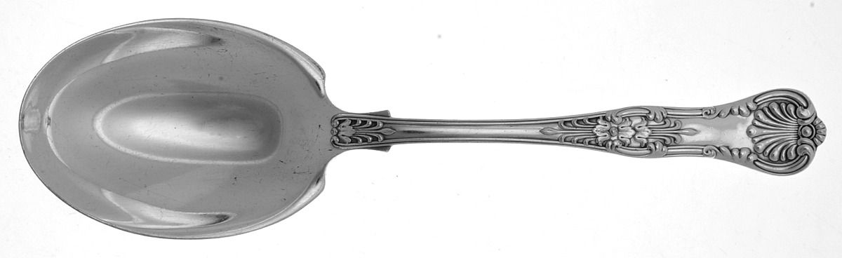 English King (Silverplate, 1870) Solid Smooth Casserole Spoon by Tiffany & CO SILVER-1