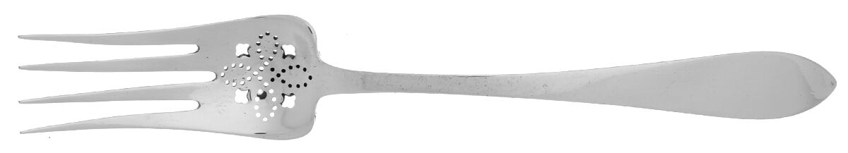 Faneuil (Sterling, 1910, M-C-T Stamps) Large Solid Cold Meat Serving Fork by Tiffany & CO SILVER-1