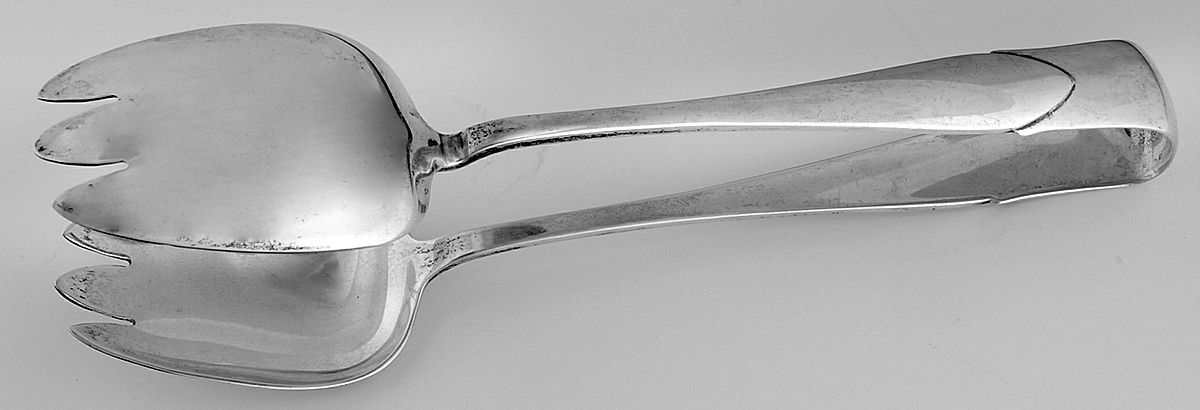 Faneuil (Sterling, 1910, M-C-T Stamps) Large Ice Serving Tongs with Claw Tips by Tiffany & CO SILVER-1
