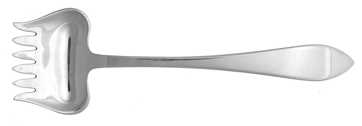 Faneuil (Sterling, 1910, M-C-T Stamps) Small Solid Tined Sardine Serving Fork by Tiffany & CO SILVER-1