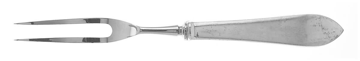 Faneuil (Sterling, 1910, M-C-T Stamps) Small Steak Carving Fork with Stainless Prongs by Tiffany & CO SILVER-1