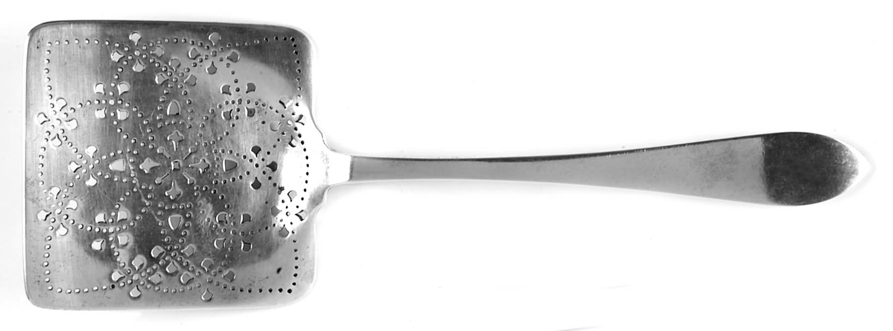Faneuil (Sterling, 1910, M-C-T Stamps) Solid Pierced Waffle Server by Tiffany & CO SILVER-1