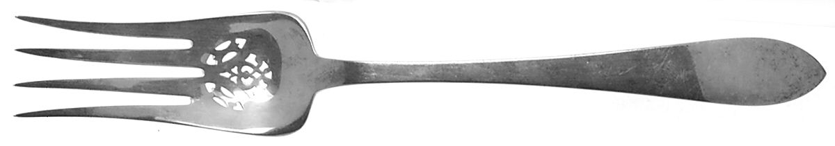 Faneuil (Sterling, 1910, M-C-T Stamps) Large Solid Cold Meat Serving Fork by Tiffany & CO SILVER-1
