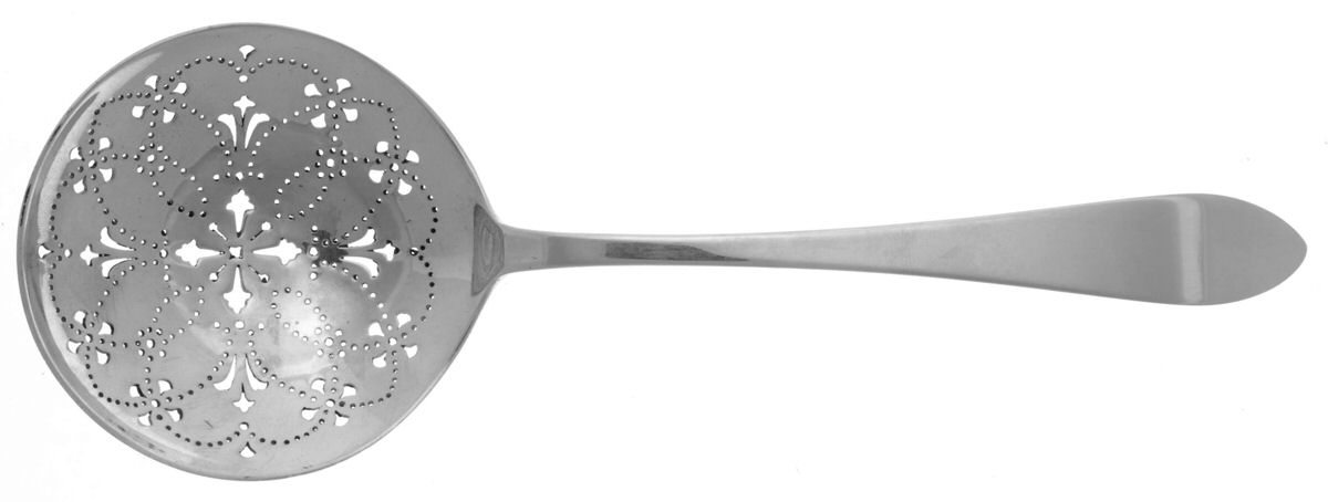 Faneuil (Sterling, 1910, M-C-T Stamps) Large Pierced Pea Serving Spoon by Tiffany & CO SILVER-1