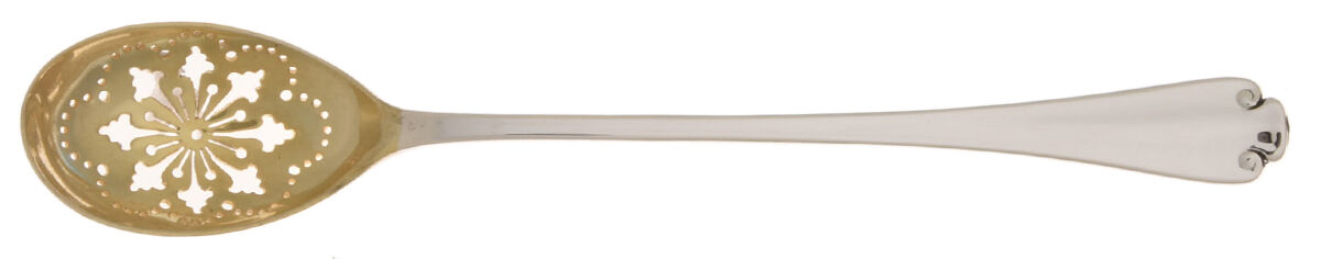 Flemish (Sterling, 1911, No Monograms) Pierced Bowl Short Handle Olive Spoon by Tiffany & CO SILVER-1