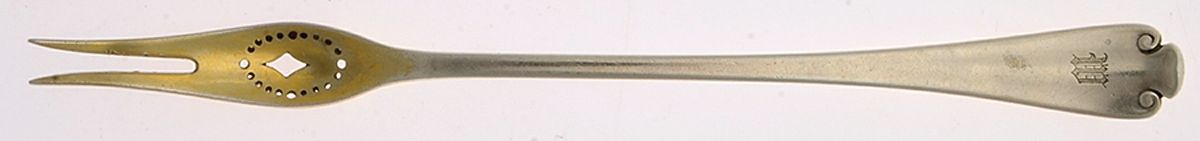 Flemish (Sterling, 1911, No Monograms) Long Handle Olive Fork by Tiffany & CO SILVER-1