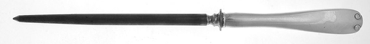 Flemish (Sterling, 1911, No Monograms) Large Roast Steel Rod Knife Sharpener by Tiffany & CO SILVER-1