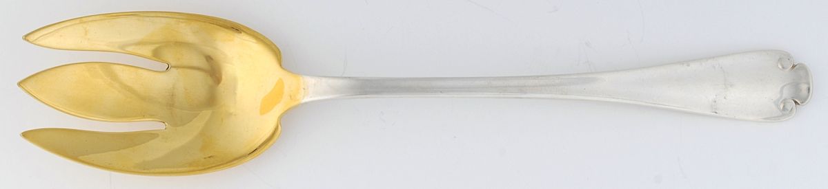 Flemish (Sterling, 1911, No Monograms) Solid Salad Serving Fork by Tiffany & CO SILVER-1