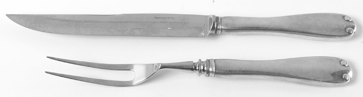 Flemish (Sterling, 1911, No Monograms) Small Stainless Blade 2-Piece Steak Carving Set by Tiffany & CO SILVER-1