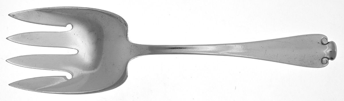 Flemish (Sterling, 1911, No Monograms) Large Solid Fish Serving Fork by Tiffany & CO SILVER-1