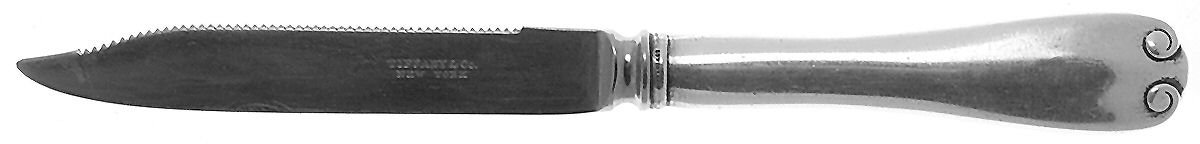 Flemish (Sterling, 1911, No Monograms) Orange Knife with Silverplate Blade by Tiffany & CO SILVER-1