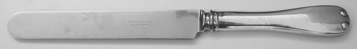 Flemish (Sterling, 1911, No Monograms) Blunt Hollow Knife with Bolster by Tiffany & CO SILVER-1