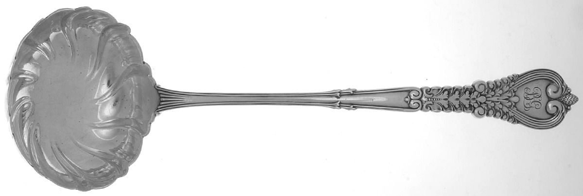 Florentine (Sterling, 1900) Solid Soup Ladle with Fluted Bowl by Tiffany & CO SILVER-1
