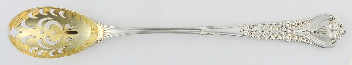 Florentine (Sterling, 1900) Pierced Bowl Short Handle Olive Spoon by Tiffany & CO SILVER-1