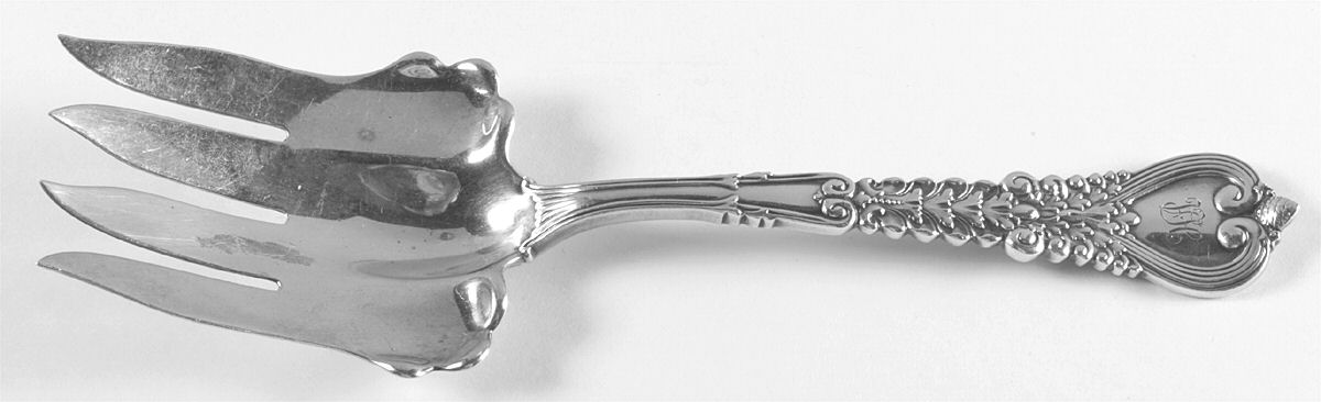 Florentine (Sterling, 1900) Large Solid Fish Serving Fork by Tiffany & CO SILVER-1