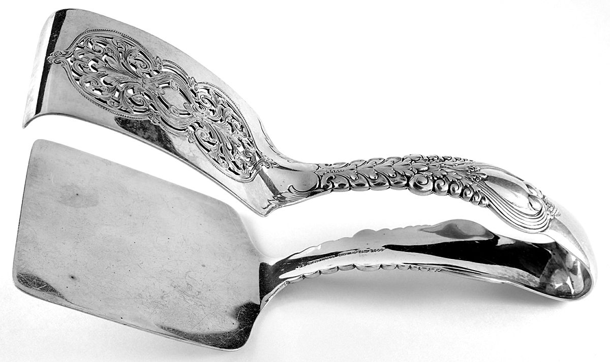 Florentine (Sterling, 1900) Solid Piece Aspragus Tongs by Tiffany & CO SILVER-1
