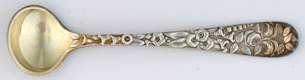 Floral (Silverplate, 1884) Master Salt Spoon by Tiffany & CO SILVER-1