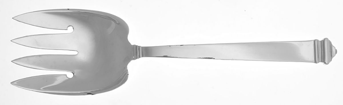 Hampton (Sterling, 1934, No Monograms) Large Solid Fish Serving Fork by Tiffany & CO SILVER-1