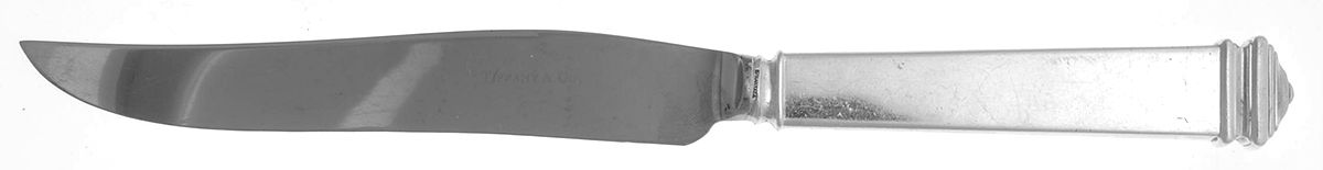 Hampton (Sterling, 1934, No Monograms) Small Steak Carving Knife with Stainless Blade by Tiffany & CO SILVER-1