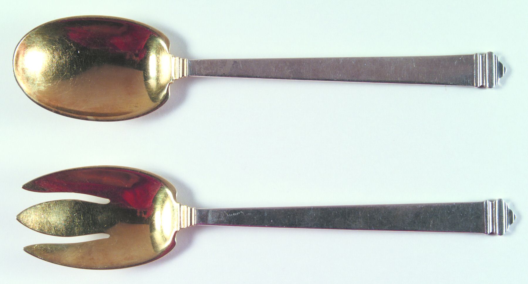 Hampton (Sterling, 1934, No Monograms) (2 Pc) Solid Salad Set by Tiffany & CO SILVER-1