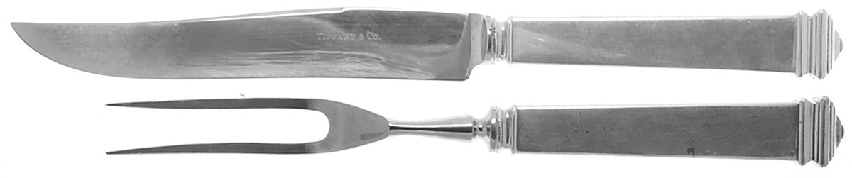 Hampton (Sterling, 1934, No Monograms) Small 2-Piece Steak Carving Set w/Stainless Blade by Tiffany & CO SILVER-1