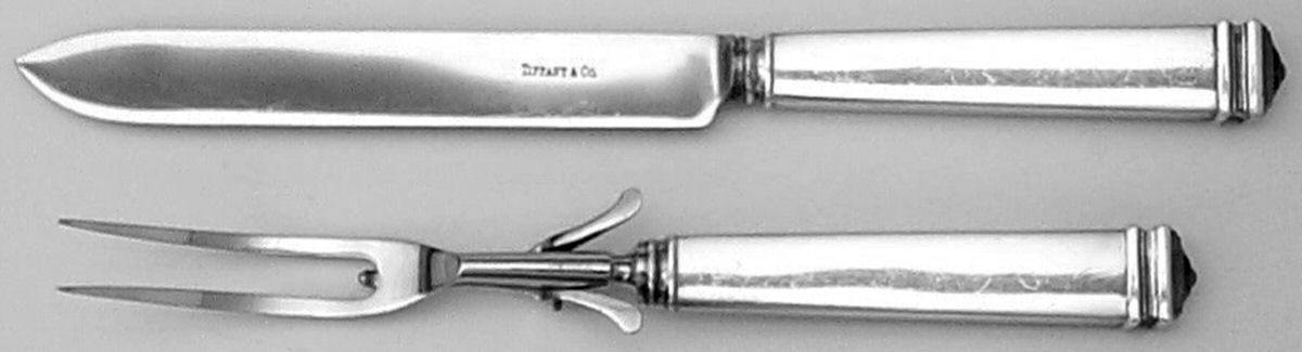 Hampton (Sterling, 1934, No Monograms) Small 2-Piece Steak Carving Set w/Stainless Blade by Tiffany & CO SILVER-1