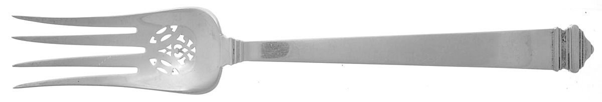 Hampton (Sterling, 1934, No Monograms) Large Solid Cold Meat Serving Fork by Tiffany & CO SILVER-1
