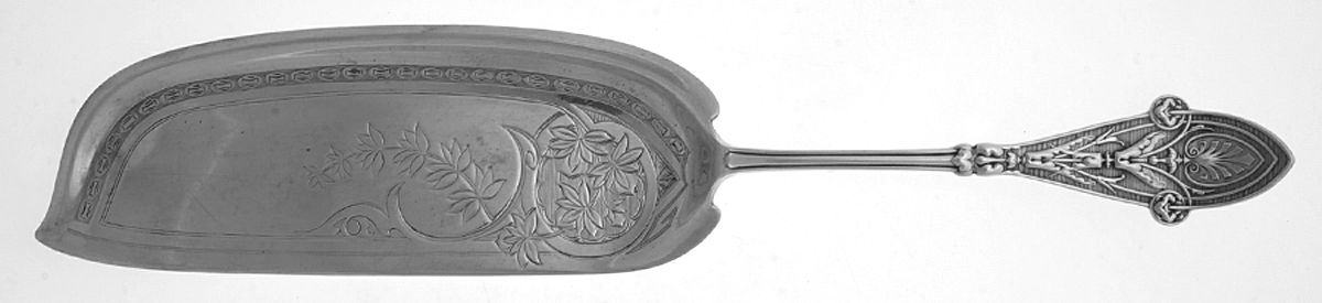 Italian (Sterling, 1870) Large Bright Cut Crumber Knife by Tiffany & CO SILVER-1