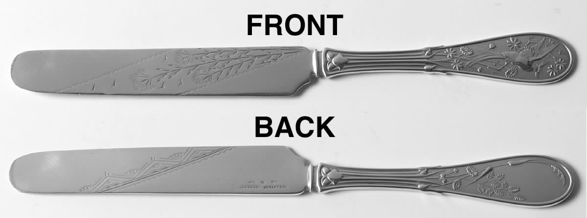 Japanese (Sterling, 1871, No Monograms) Solid Dessert/Tea Knife by Tiffany & CO SILVER-1