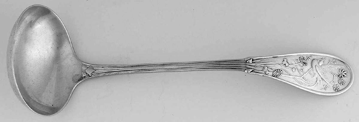 Japanese (Sterling, 1871, No Monograms) Long Cream Ladle with Plain Round Bowl by Tiffany & CO SILVER-1