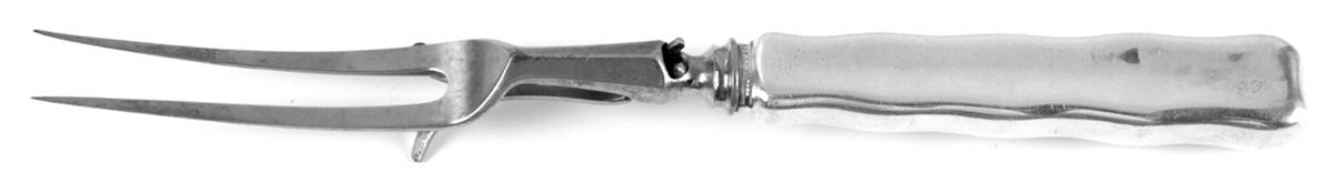 Lap-Over-Edge (Sterling, 1880) Large Stainless-Prong Roast Carving Fork by Tiffany & CO SILVER-1