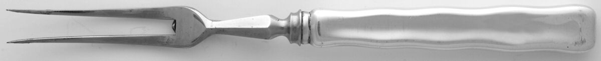 Lap-Over-Edge (Sterling, 1880) Small Steak Carving Fork with Stainless Prongs by Tiffany & CO SILVER-1