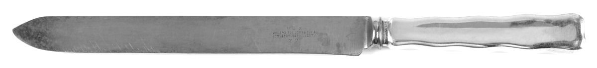 Lap-Over-Edge (Sterling, 1880) Large Stainless Blade Roast Carving Knife by Tiffany & CO SILVER-1