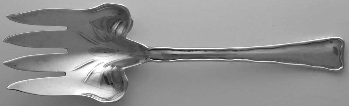 Lap-Over-Edge (Sterling, 1880) Large Solid Fish Serving Fork by Tiffany & CO SILVER-1