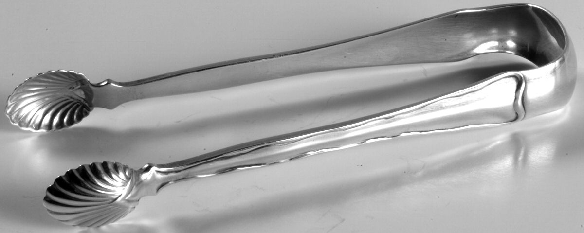 Lap-Over-Edge (Sterling, 1880) Large Sugar Tongs by Tiffany & CO SILVER-1