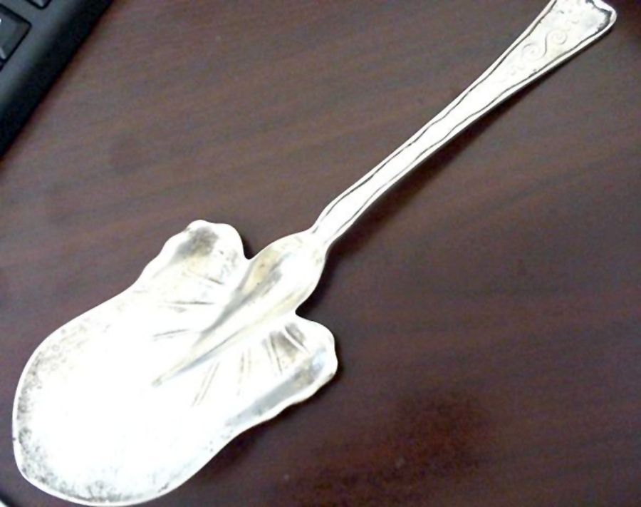 Lap-Over-Edge (Sterling, 1880) Solid Leaf-Shape Pastry Server by Tiffany & CO SILVER-1