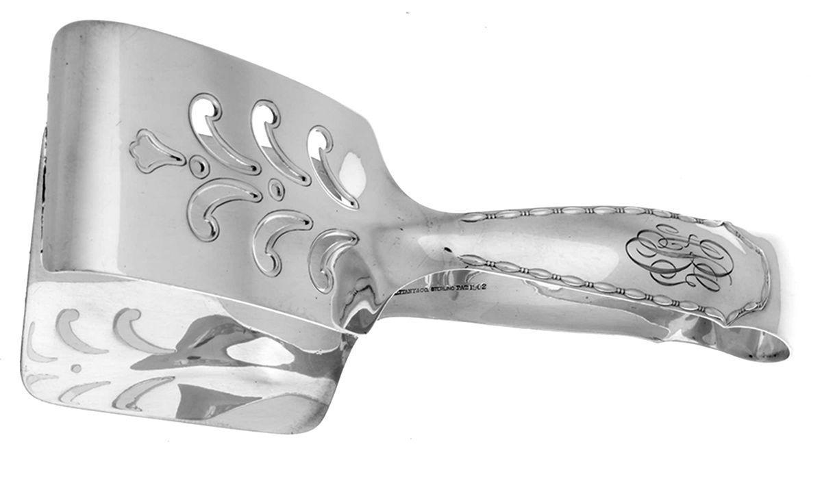 Marquise (Sterling, 1902, No Monograms) Solid Piece Aspragus Tongs by Tiffany & CO SILVER-1