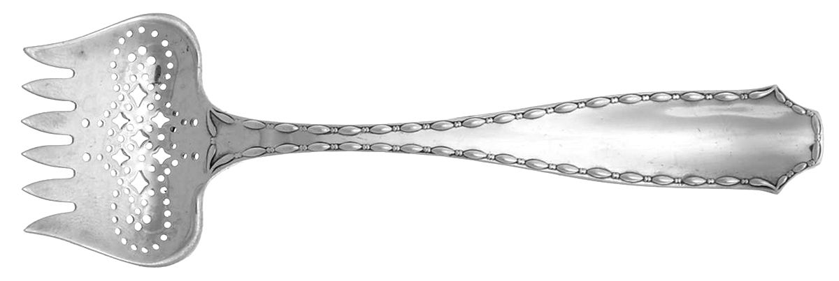 Marquise (Sterling, 1902, No Monograms) Small Solid Tined Sardine Serving Fork by Tiffany & CO SILVER-1