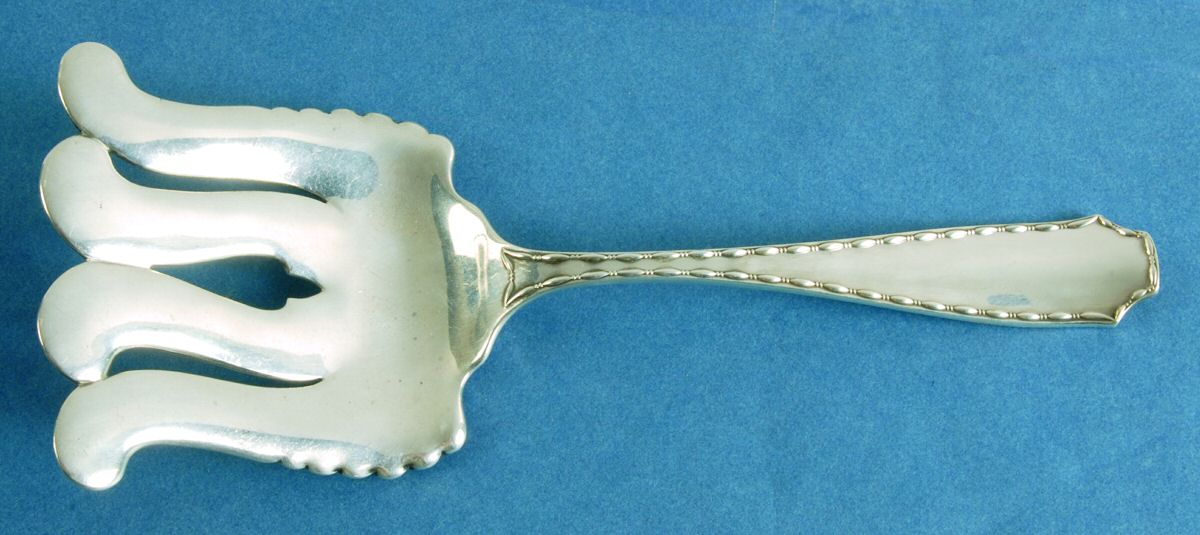 Marquise (Sterling, 1902, No Monograms) Large Solid Asparagus Serving Fork by Tiffany & CO SILVER-1