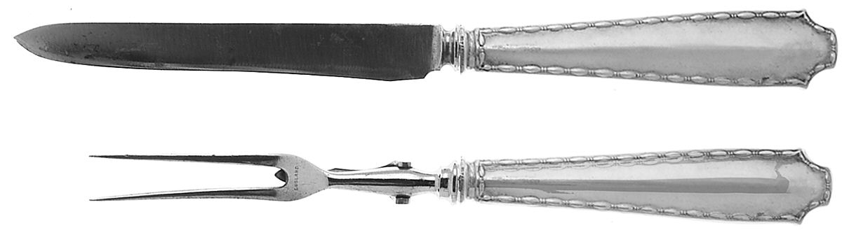 Marquise (Sterling, 1902, No Monograms) Large 2-Piece Roast Carving Set w/Stainless Blade by Tiffany & CO SILVER-1