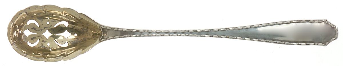 Marquise (Sterling, 1902, No Monograms) Pierced Bowl Short Handle Olive Spoon by Tiffany & CO SILVER-1