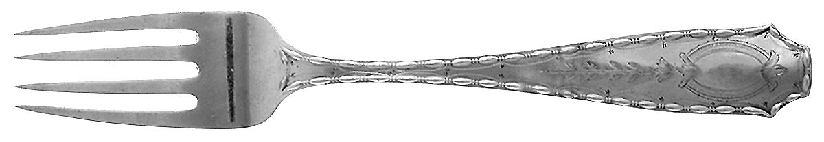 Marquise-Engraved (Sterling, 1902) Solid Serving Fork by Tiffany & CO SILVER-1